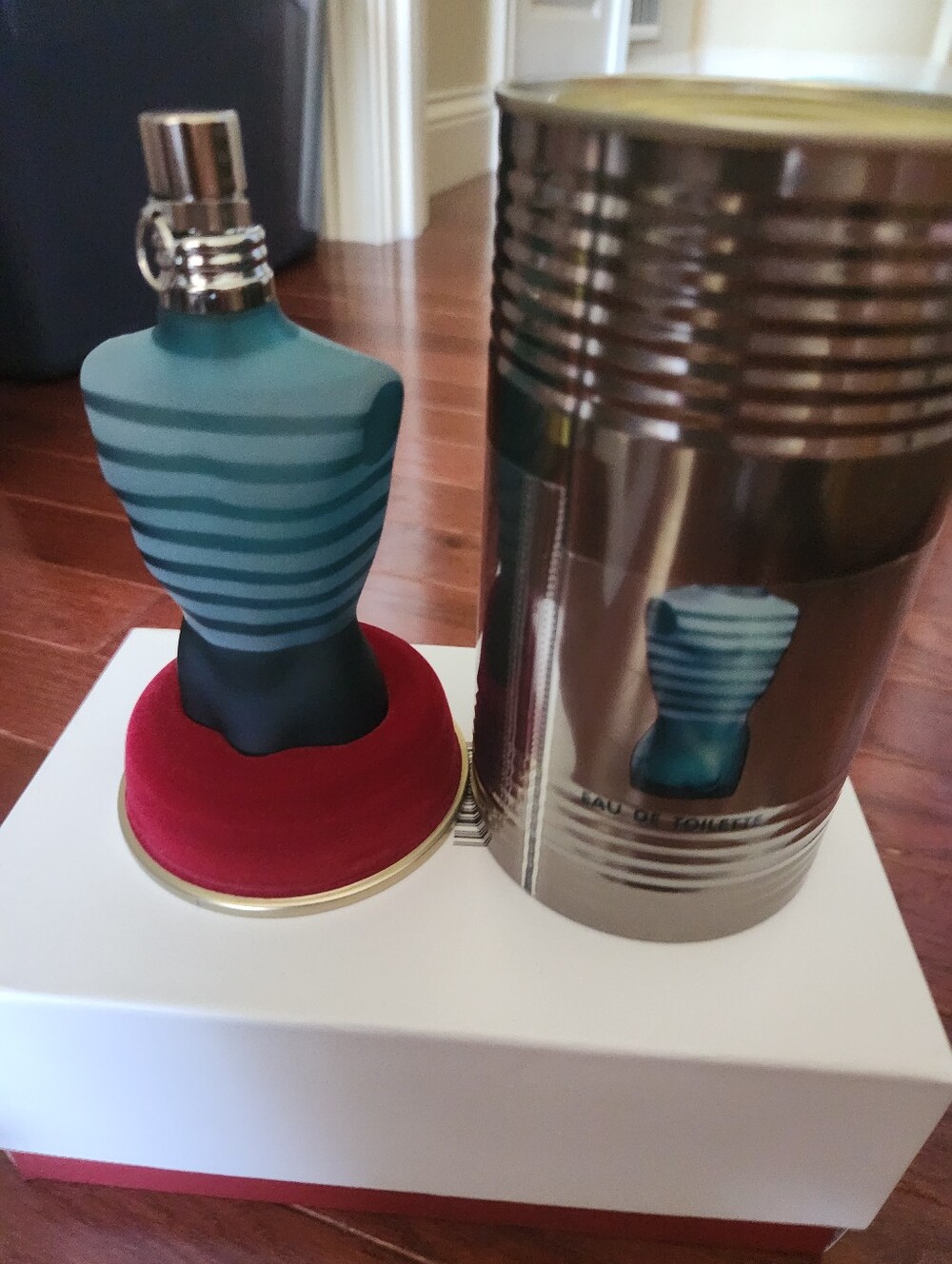 Jean Paul Gaultier Blue Aqua Striped Torso Décor Bottle